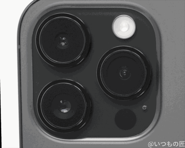 | iphone review.jp iPhone14 Pro カメラ部分は3眼で大きい