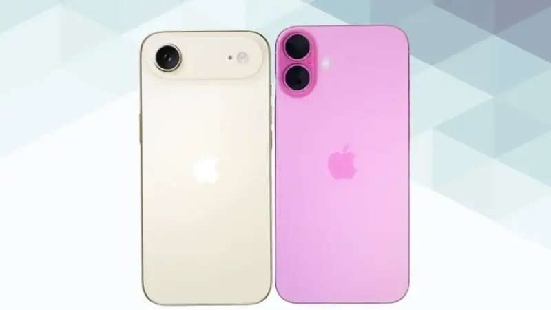 iPhone AirとiPhone16 Plusの比較 背面デザイン