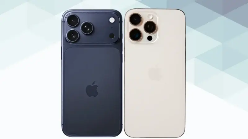 iPhone17 Pro MaxとiPhone16 Pro Maxの比較 背面デザイン