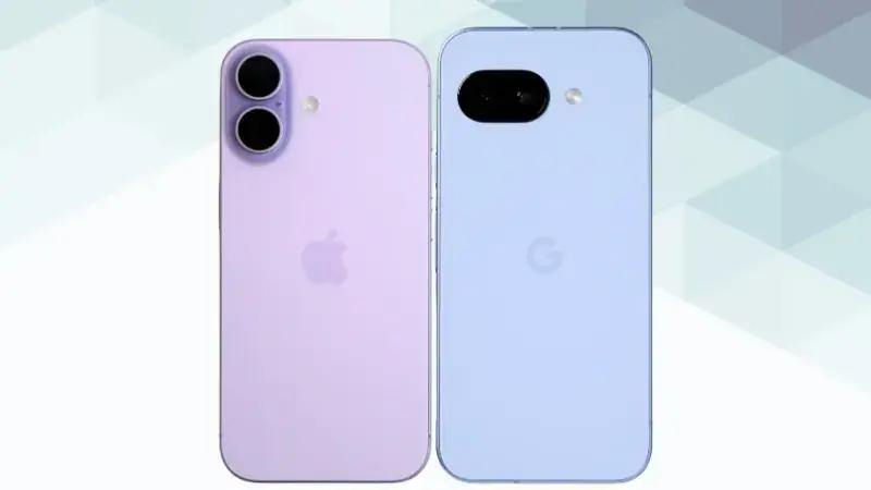 iPhone17とGoogle Pixel 9aの比較 背面デザイン