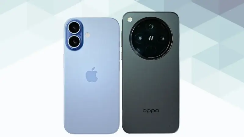 iPhone17とOPPO Find X8の比較 背面デザイン