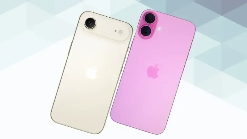 iPhone AirとiPhone16 Plusの比較 背面デザイン
