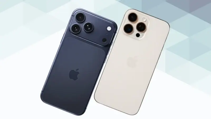 iPhone17 Pro MaxとiPhone16 Pro Maxの比較 背面デザイン