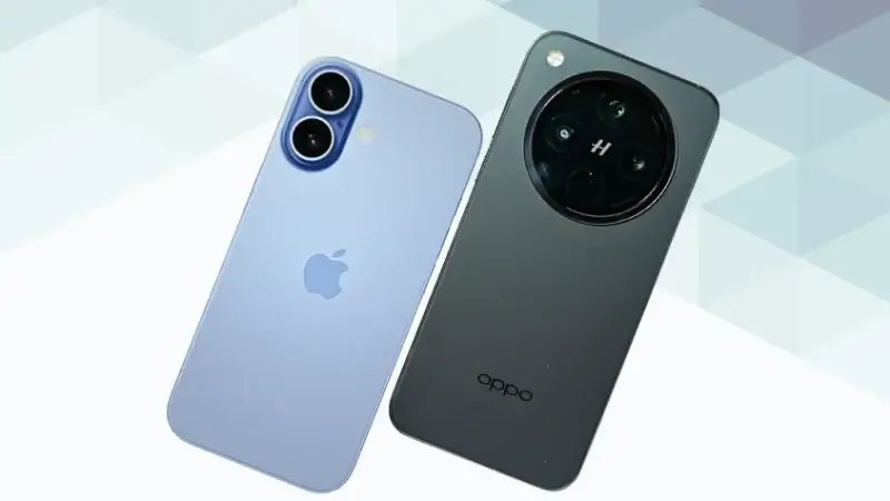 iPhone17とOPPO Find X8の比較 背面デザイン