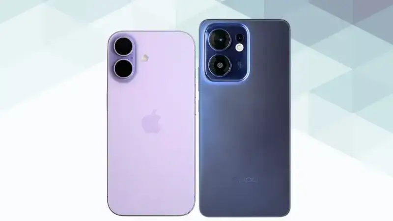 iPhone17とOPPO Reno13 Aの比較 背面デザイン