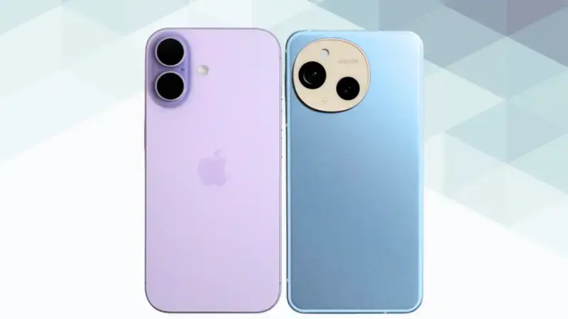 iPhone17とAQUOS sense9を比較 背面デザイン イメージ画像